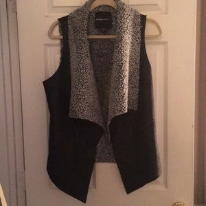 Fifteen Twenty Black Faux Fur Vest